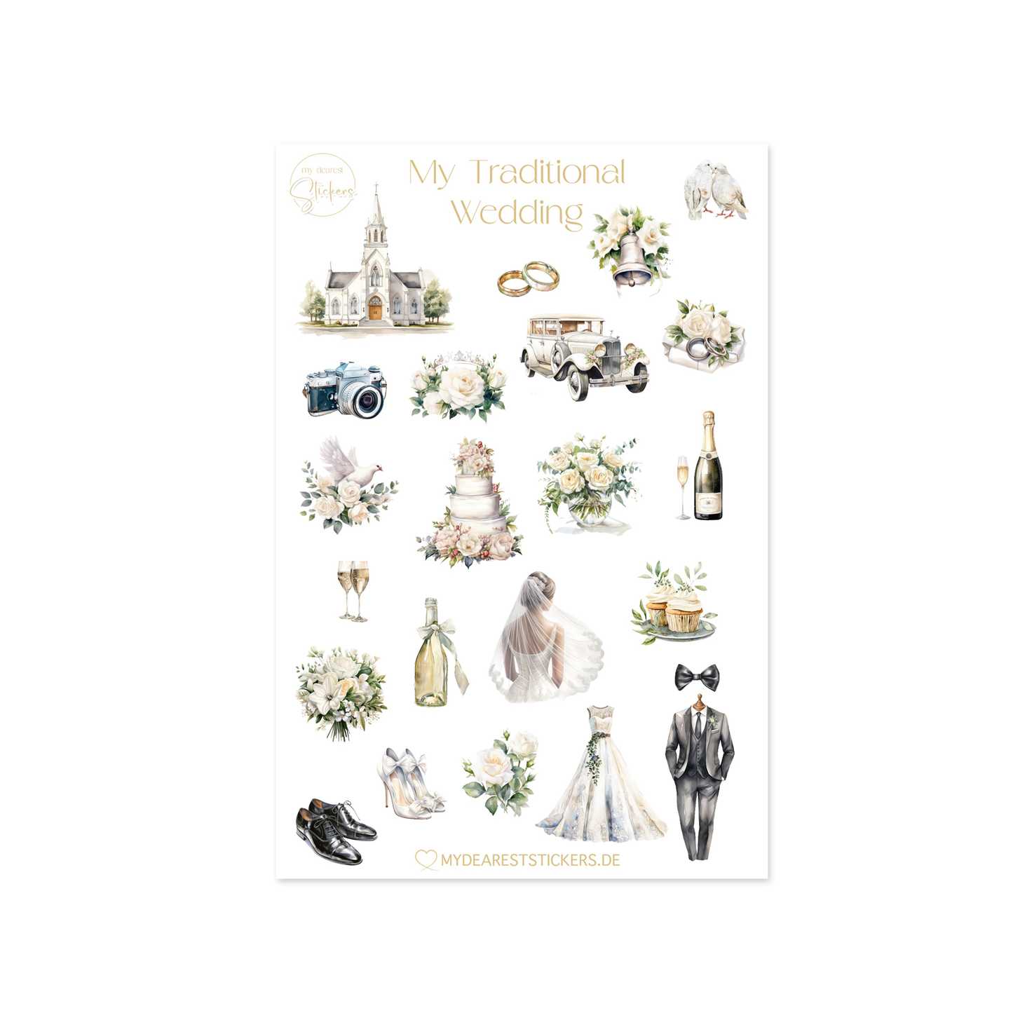 Traditional Wedding Stickers