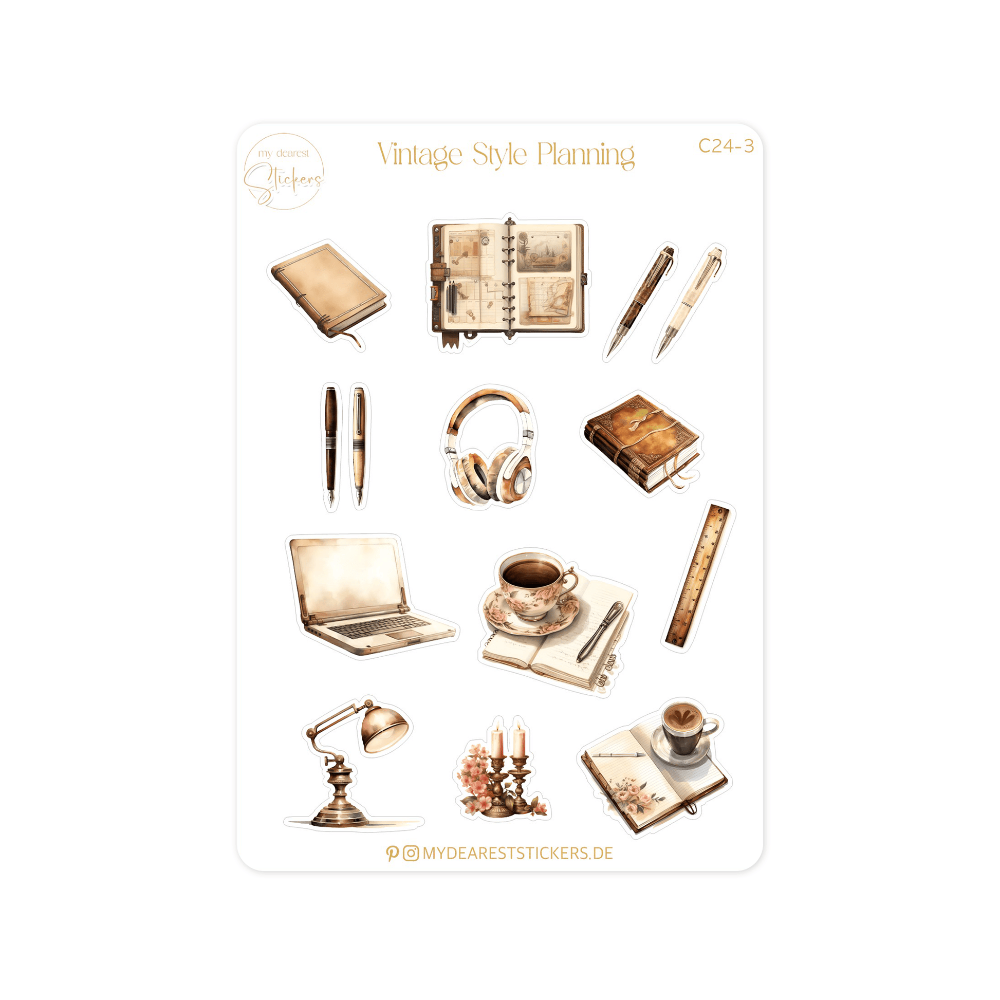 Vintage Style Planning - My dearest Stickers Shop